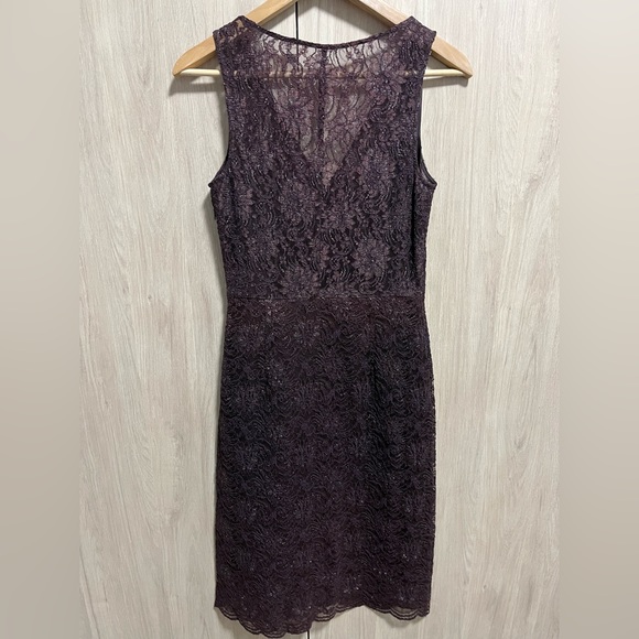 Bcbgmaxazria Dresses | Bcbg Maxazria Cocktail Dress : Brown/Silver - Picture 1 of 4